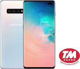 Samsung Galaxy S10+ -Android-puhelin Dual-SIM, 128 Gt, Prism White