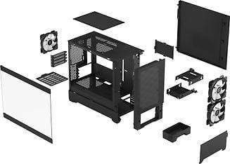 Fractal Design Pop Mini Air RGB Black TG Mini-ITX-kotelo ikkunalla, musta, kuva 12