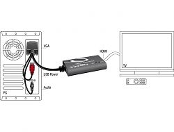 DeLOCK VGA - HDMI -adapteri, musta, kuva 2