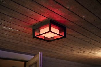 Philips Hue Econic Outdoor-älyseinä/kattovalaisin, musta, litteä, neliö, 26 cm, 1150 lm, kuva 11