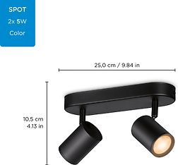 WiZ IMAGEO Spots -kohdevalaisin, 2-osainen, musta, RGB, Wi-Fi, kuva 8