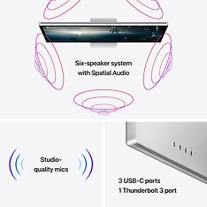 Apple Studio Display -näyttö, säädettävä jalusta ja nanopinnoitettu lasi (MMYV3), kuva 4