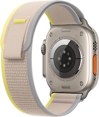 Apple Watch Ultra (GPS + Cellular) 49 mm titaanikuori ja keltainen/beige Trail-ranneke, M/L (MQFU3), kuva 3