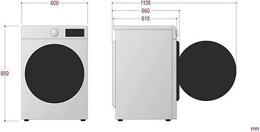 LG F4Y5LYP0W -pyykinpesukone ja LG RH80V9AV7N -kuivausrumpu, kuva 17