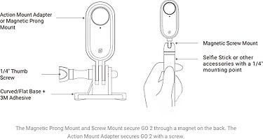 Insta360 Mount Adapter Bundle GO 2:lle, kuva 7