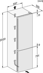 Miele KFN 4394 ED -jääkaappipakastin, valkoinen, 2m, kuva 8