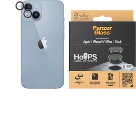 PanzerGlass Hoops -kameran linssinsuoja, iPhone 14 / 14 Plus, musta, kuva 3