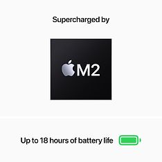 Apple MacBook Air 13" M2 24 Gt, 256 Gt 2022 -kannettava, hopea (MLXY3), kuva 4