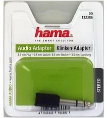 Hama 3,5 mm naaras - 6,3 mm uros -audioadapteri, kuva 2