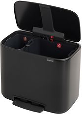 Brabantia Bo Pedal Bin 11 + 23 ltr -roska-astia, mattamusta, kuva 2