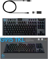 Logitech G915 TKL -pelinäppäimistö, Tactile-kytkimet, musta, kuva 5