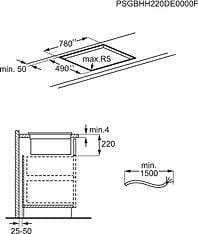 AEG CCE84751CB -induktiotaso liesituulettimella, 80 cm, kuva 12