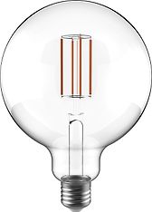 Airam LED G125 -lamppu, E27, 3000K, 470lm, kirkaskupuinen