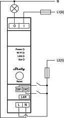 Shelly Pro 1 -DIN-kiskorele, 1-vaiheinen, kuva 6