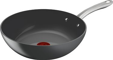 Tefal (RE)NEW+ -wokpannu, 28 cm, keraaminen pinnoite, harmaa