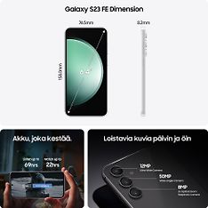 Samsung Galaxy S23 FE 5G -puhelin, 128/8 Gt, violetti, kuva 5