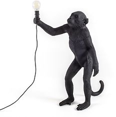 Seletti The Monkey Lamp Standing -pöytävalaisin, musta