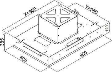 Witt Cubic 90W -liesituuletin, valkoinen, 90 cm, kuva 2