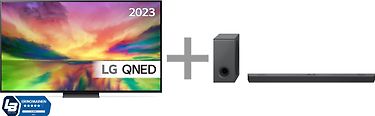 LG QNED81 75" 4K QNED TV (2023) + LG S90QY 5.1.3 Dolby Atmos Soundbar -tuotepaketti