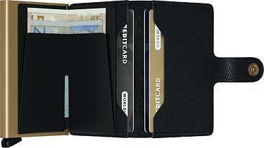 Secrid Crisple Miniwallet -lompakko, musta/kulta, kuva 3