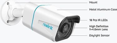 Reolink RLK8-810B4-A 4K Ultra HD PoE -valvontajärjestelmä neljällä ulkokameralla, kuva 7