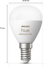 Philips Hue White and Color Ambience Luster älylamppu, E14, P45, 470 lm, 2200-6500 K, 2 kpl, kuva 4