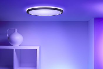 WiZ SuperSlim kattovalaisin, pyöreä, musta, WiFi, 22 W, RGB, 2200-6500 K, 2600 lm, kuva 17