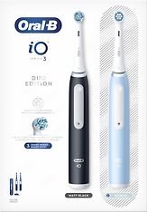 Oral-B iO Series 3s Duo -sähköhammasharja tuplarunko, sininen / musta, kuva 8