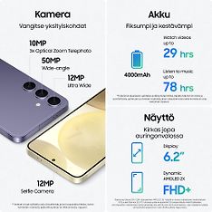 Samsung Galaxy S24 5G -puhelin, 256/8 Gt, Cobalt Violet, kuva 7