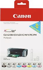 Canon CLI-42 BK/GY/LGY/C/M/Y/PC/PM -mustekasettipakkaus, 8 väriä