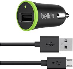Belkin USB-autolaturi ja Micro-USB -kaapeli, 1 A, musta