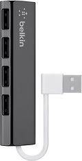 Belkin 4-Port Slim Travel USB Hub -4-porttinen USB 2.0-hubi, musta, kuva 2