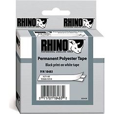 Dymo Rhino Professional merkkausteippi, valkoinen polyesteri 9 mm, 5.5 m