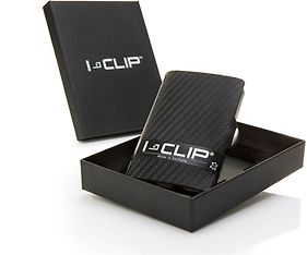 I-Clip Carbon Fiber -korttikotelo, musta