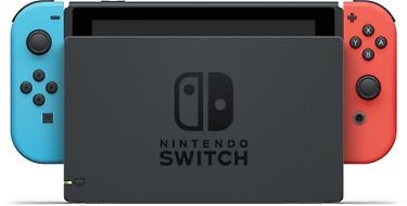 Nintendo Switch -pelikonsoli, neonpunainen ja neonsininen, kuva 3