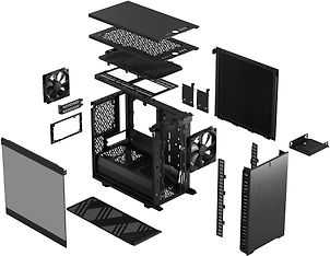 Fractal Design Define 7 Nano TG Mini-ITX-kotelo, musta, kuva 9