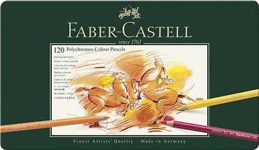 Faber-Castell Polychromos -värikynät peltirasiassa, 120 väriä, kuva 2