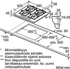 Bosch PPP6A6B20 Serie 6 -kaasukeittotaso, kuva 6