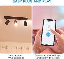 WiZ IMAGEO Spots -kohdevalaisin, 3-osainen, musta, tunable white, Wi-Fi, kuva 9