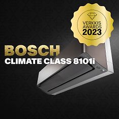Bosch Climate Class 8101i 6.5 kW -ilmalämpöpumppu asennettuna, hopea, kuva 9
