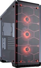 Corsair Crystal Series 570X RGB -ATX-kotelo, musta/punainen