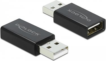 DeLOCK USB Data Blocker -adapteri, musta
