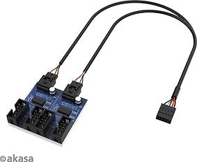 Akasa Internal 1-to-4 USB 2.0 Splitter Hub Cable -jakaja