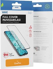 Wave Full Cover -panssarilasi, OnePlus 8t, musta, kuva 2