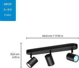 WiZ IMAGEO Spots -kohdevalaisin, 3-osainen, musta, RGB, Wi-Fi, kuva 8