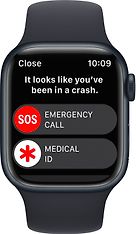 Apple Watch Series 8 (GPS + Cellular) 41 mm keskiyönsininen alumiinikuori ja keskiyönsininen urheiluranneke (MNHV3), kuva 6