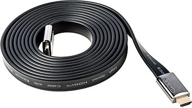 Fuj:tech Premium -litteä HDMI High Speed with Ethernet -kaapeli, 2 m, musta, kuva 2