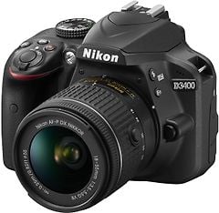 Nikon D3400 KIT -järjestelmäkamera + 18-55 mm VR -objektiivi