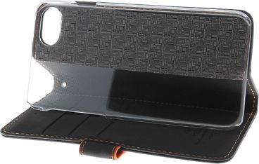 Insmat Exclusive Flip Case lompakkokotelo iPhone 6 / 6s / 7 / 8 / SE, musta / oranssi, kuva 4