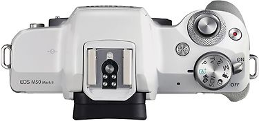 Canon EOS M50 Mark II -järjestelmäkamera, valkoinen + 15-45 mm -objektiivi, kuva 3
